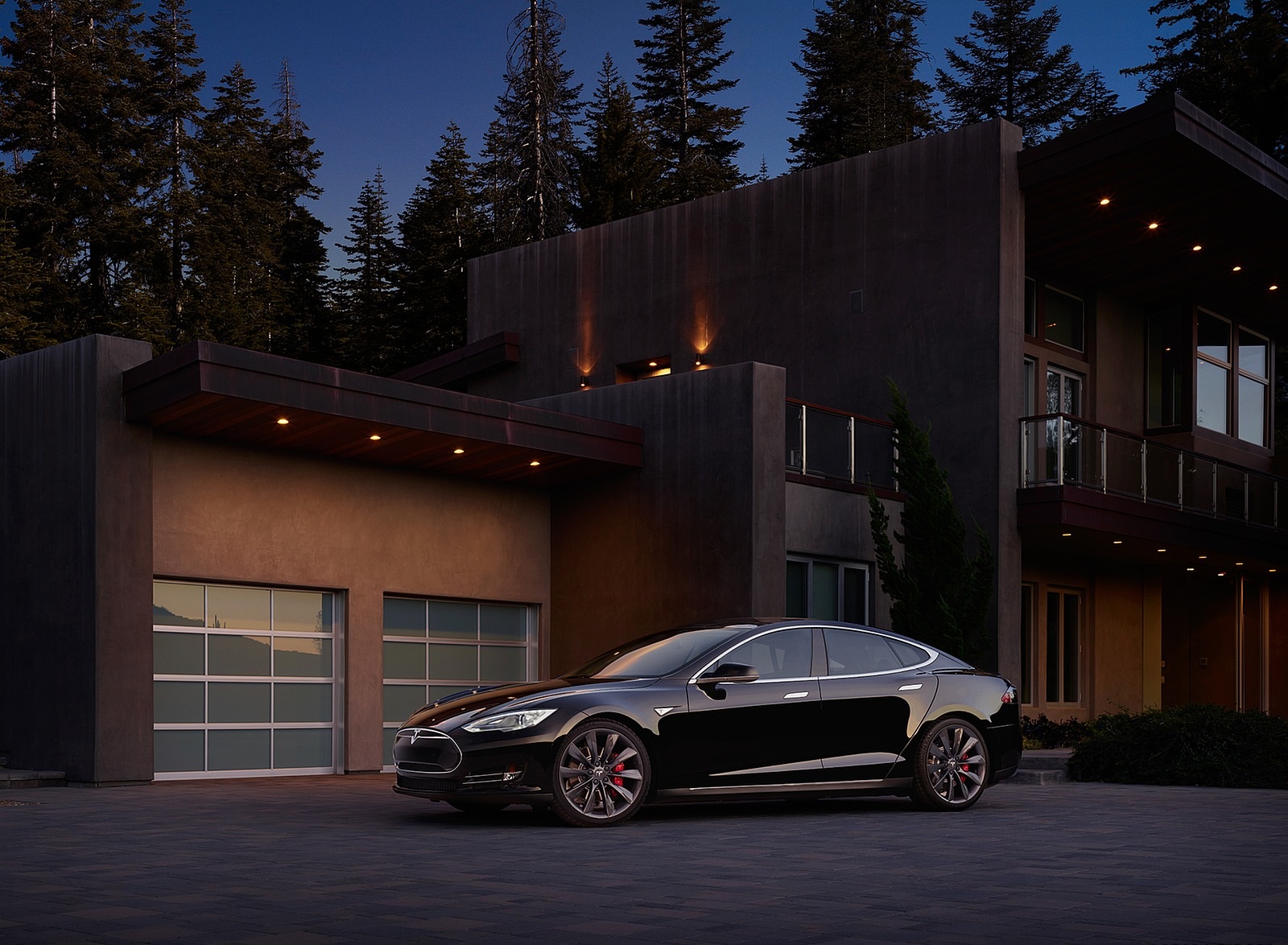 2015 Tesla Model S P85D Black Side Wallpapers #17 of 18