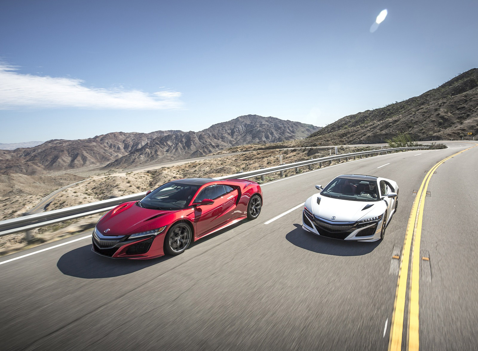 2017 Acura NSX Red and White Front Wallpapers #15 of 146