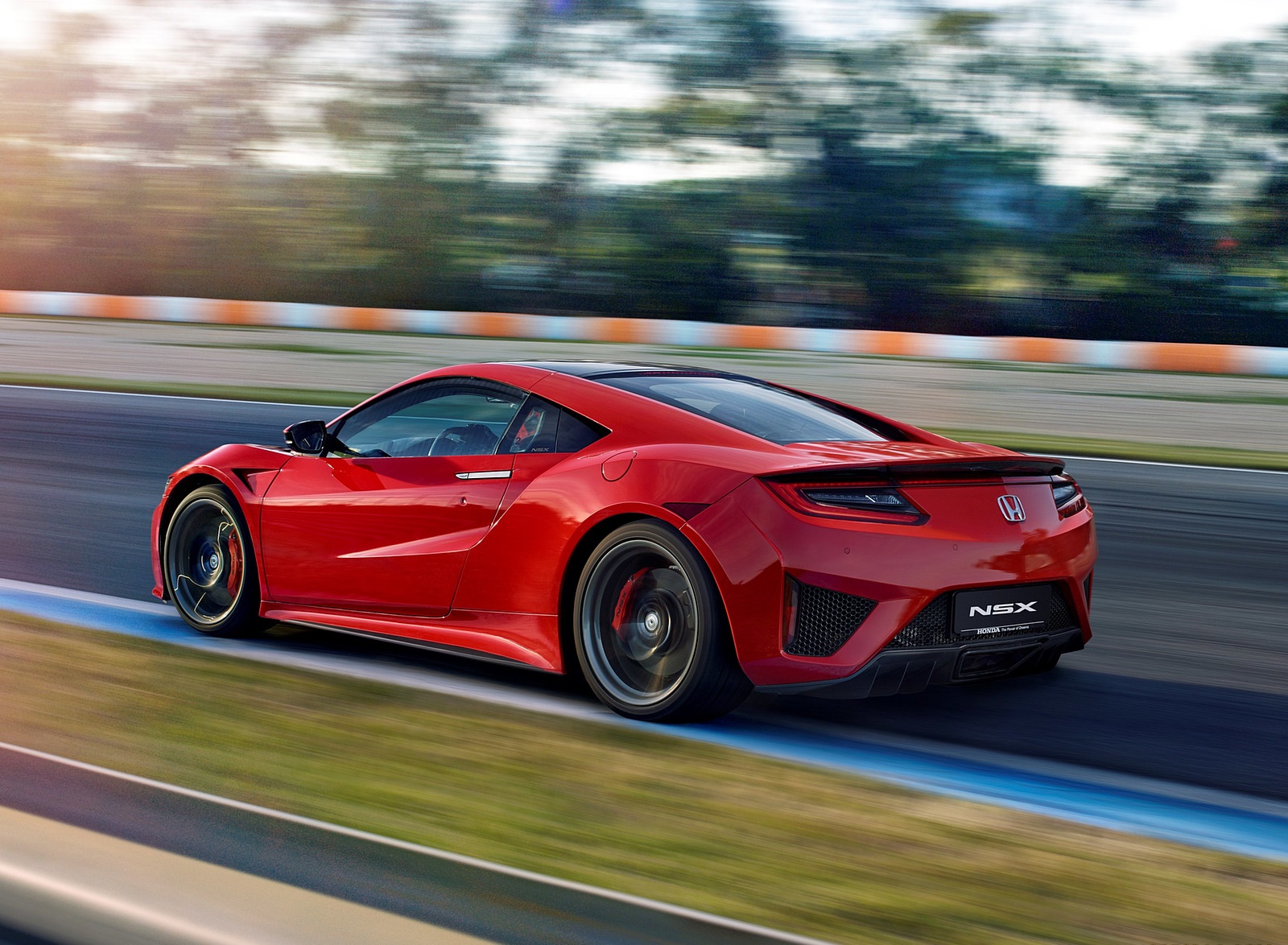 2017 Honda NSX (Euro-Spec; Color: Curva Red) Rear Three-Quarter Wallpapers #9 of 82