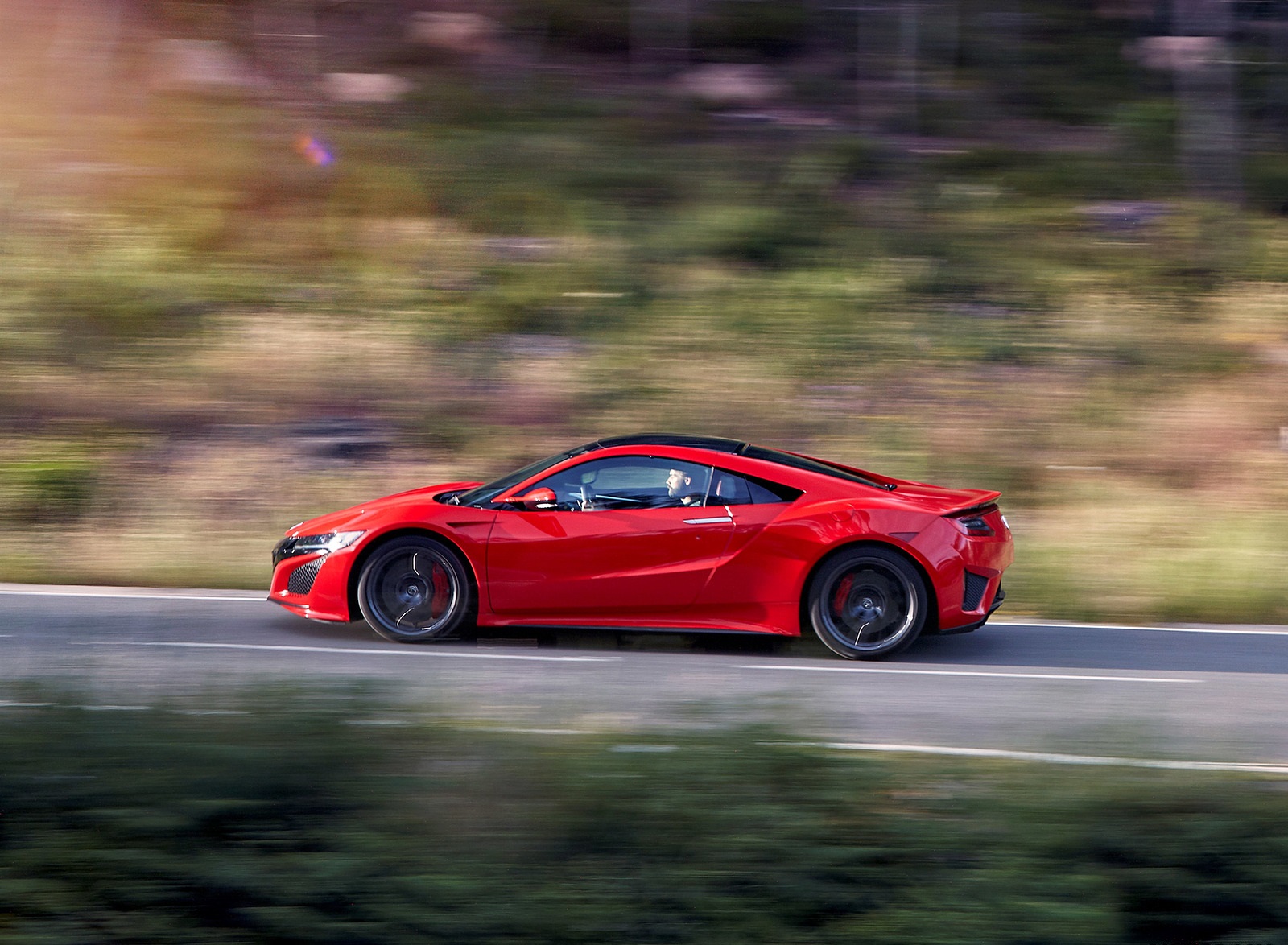 2017 Honda NSX (Euro-Spec; Color: Curva Red) Side Wallpapers  #5 of 82