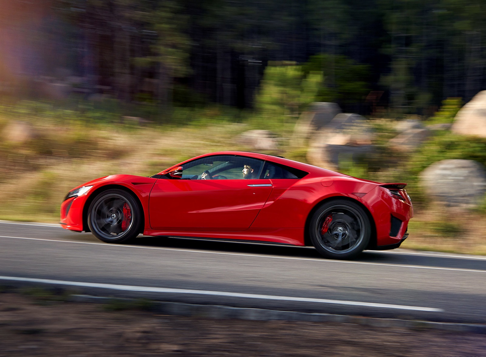 2017 Honda NSX (Euro-Spec; Color: Curva Red) Side Wallpapers #6 of 82