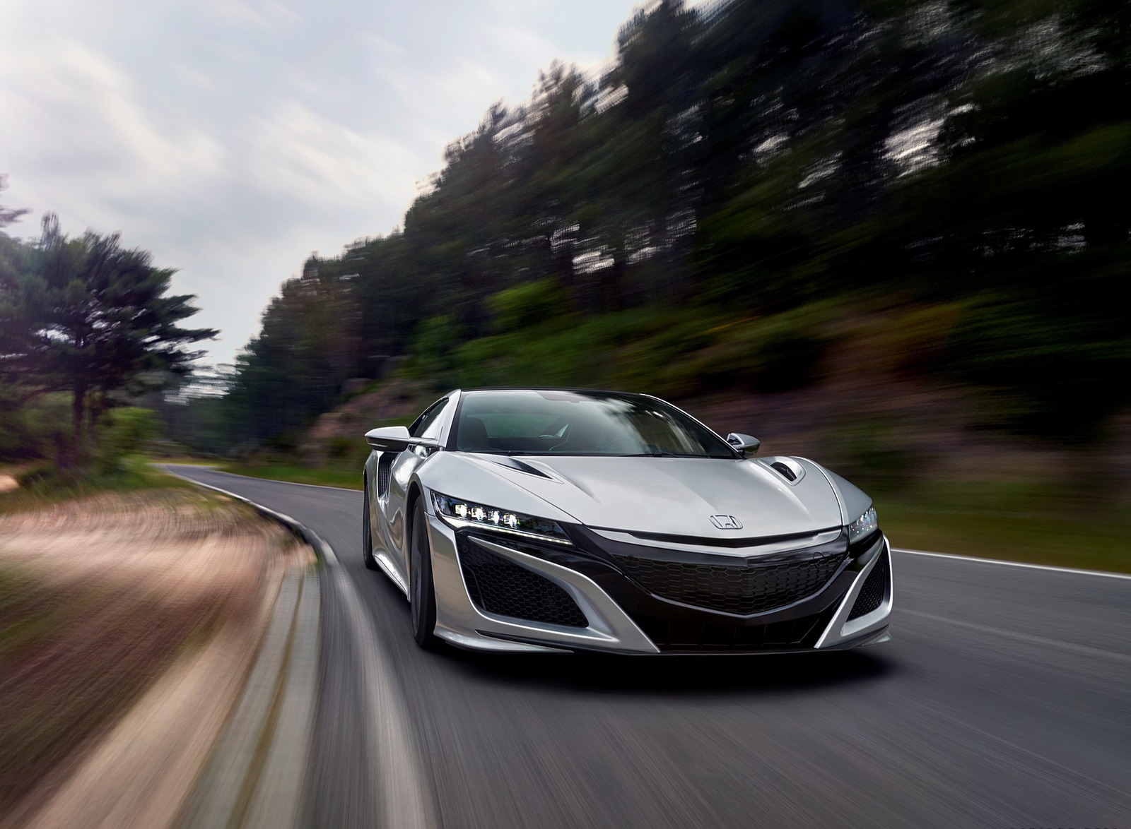 2017 Honda NSX (Euro-Spec; Color: Silver Metallic) Front Wallpapers #26 of 82