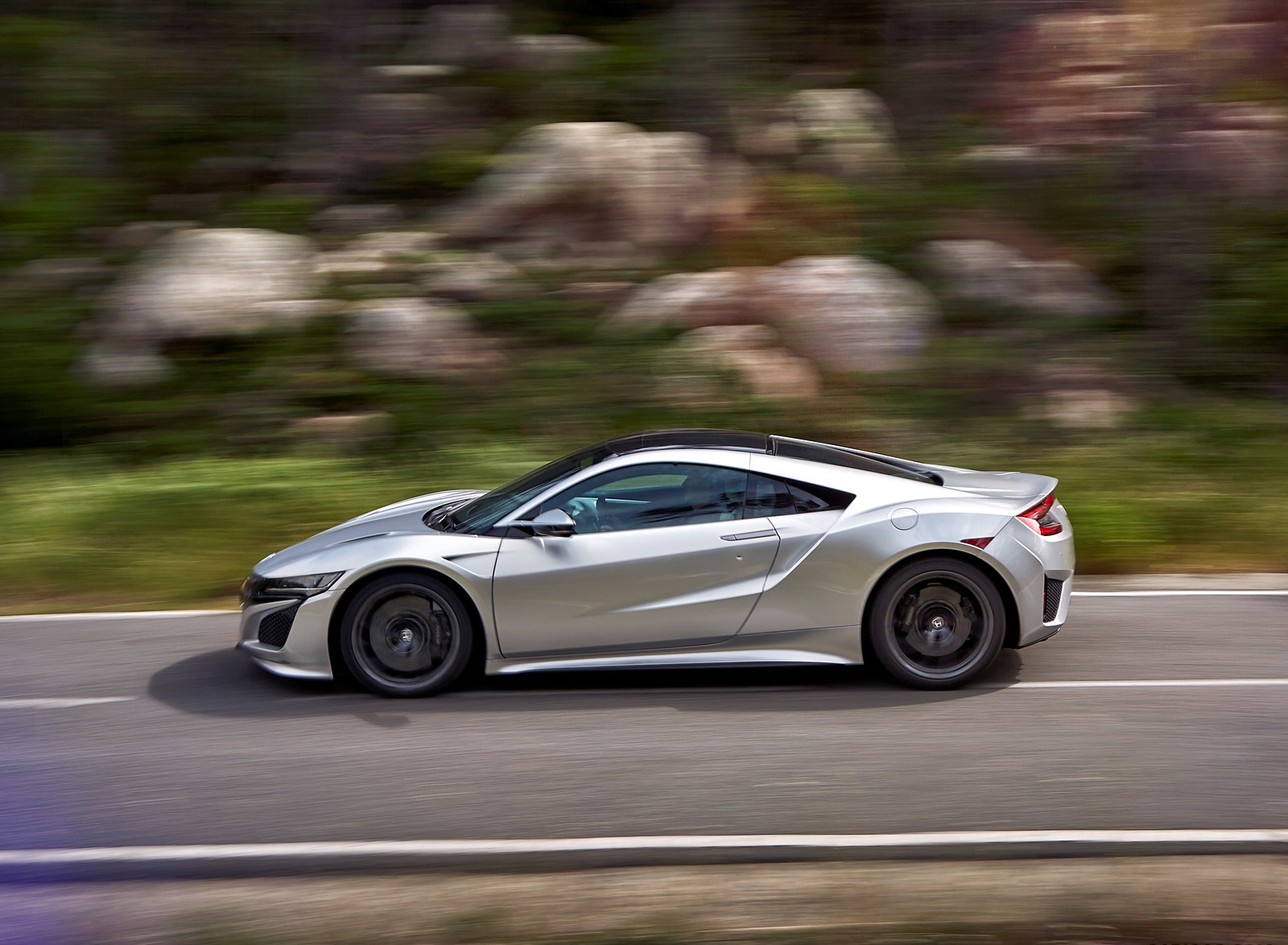 2017 Honda NSX (Euro-Spec; Color: Silver Metallic) Side Wallpapers #29 of 82