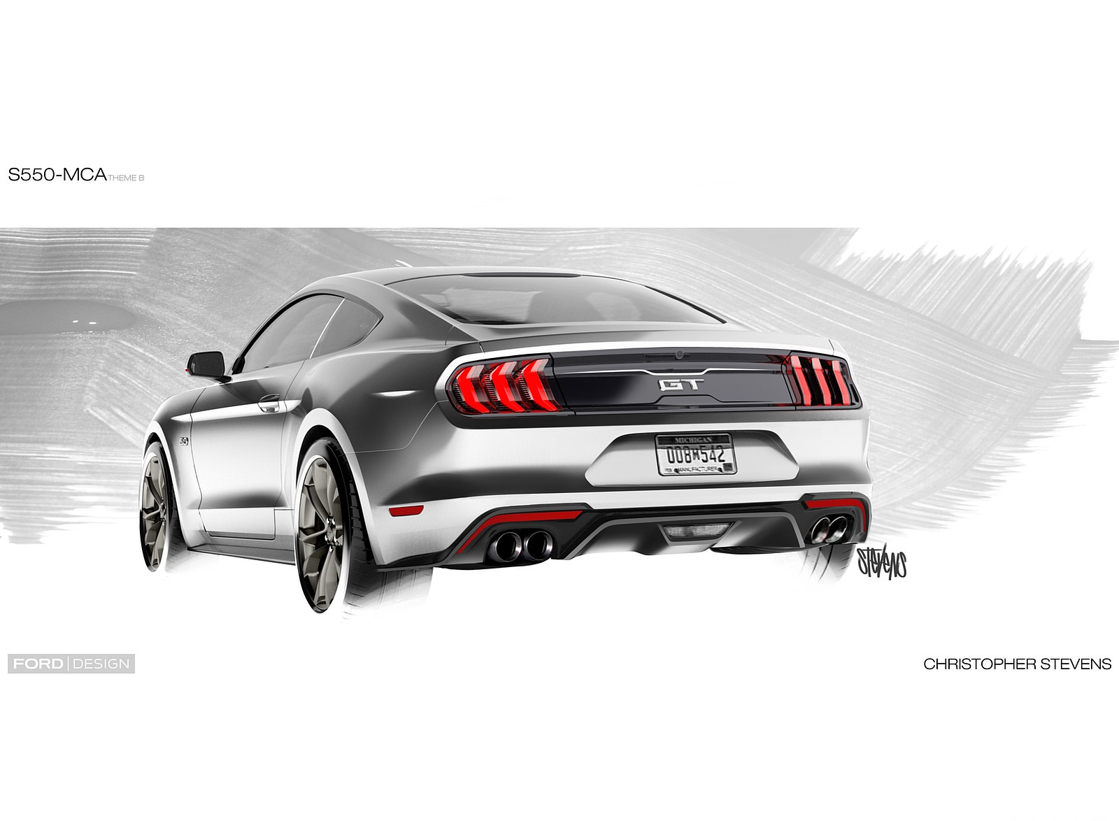 2018 Ford Mustang V8 GT Design Sketch Wallpapers  #24 of 25