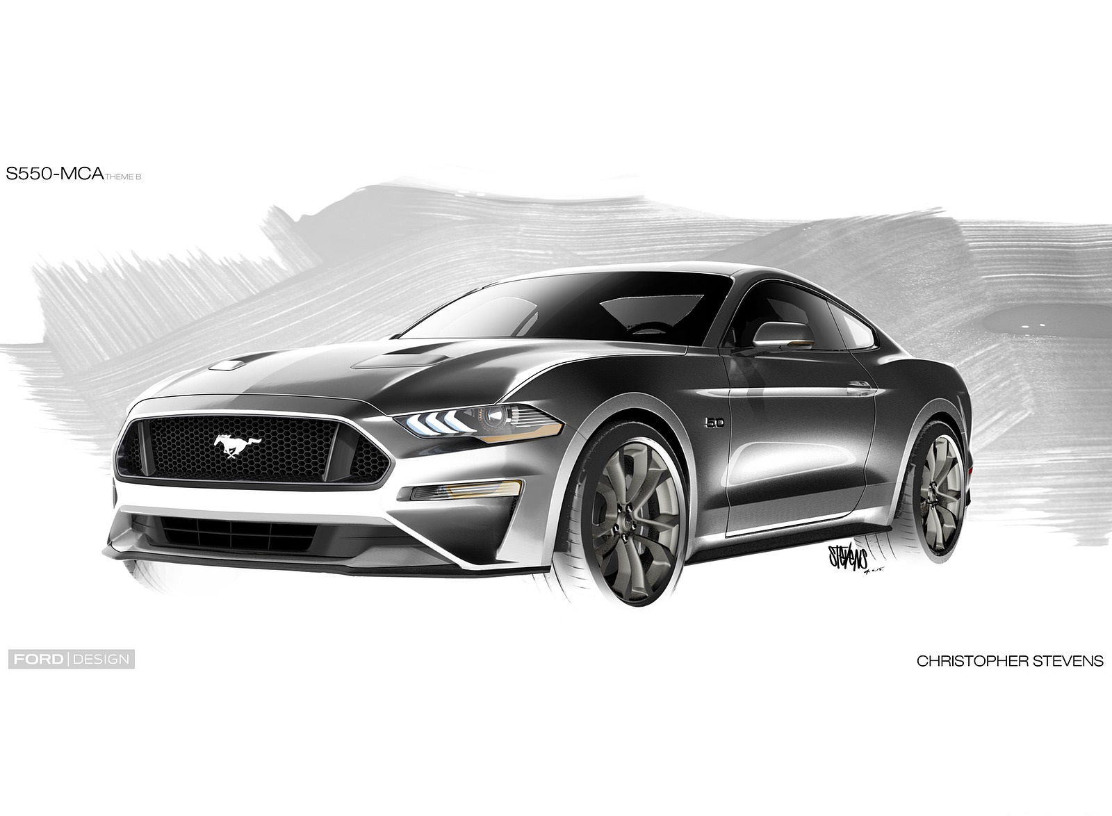 2018 Ford Mustang V8 GT Design Sketch Wallpapers #23 of 25