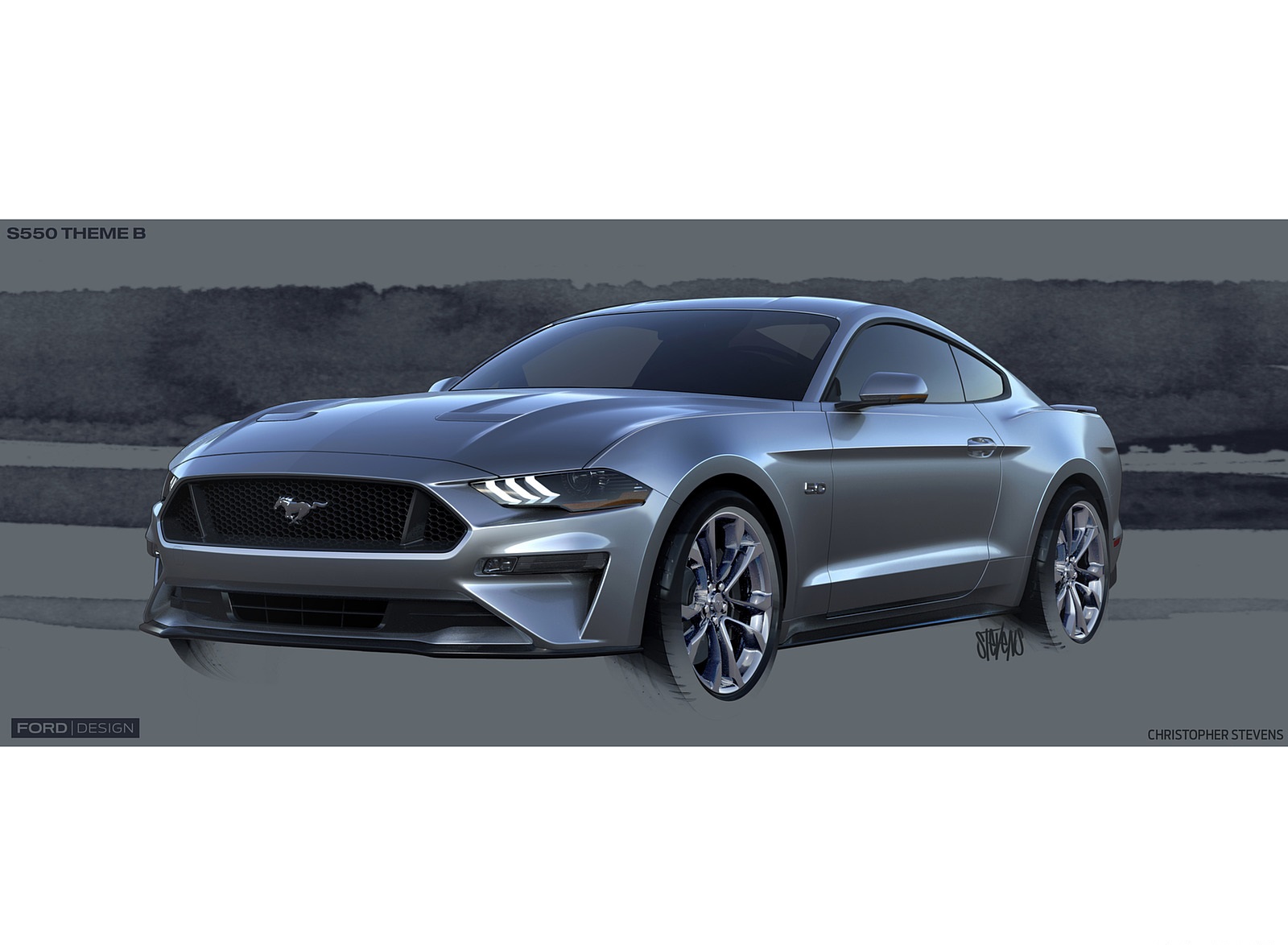 2018 Ford Mustang V8 GT Design Sketch Wallpapers #16 of 25