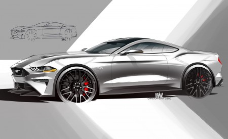 2018 Ford Mustang V8 GT Design Sketch Wallpapers 450x275 (22)