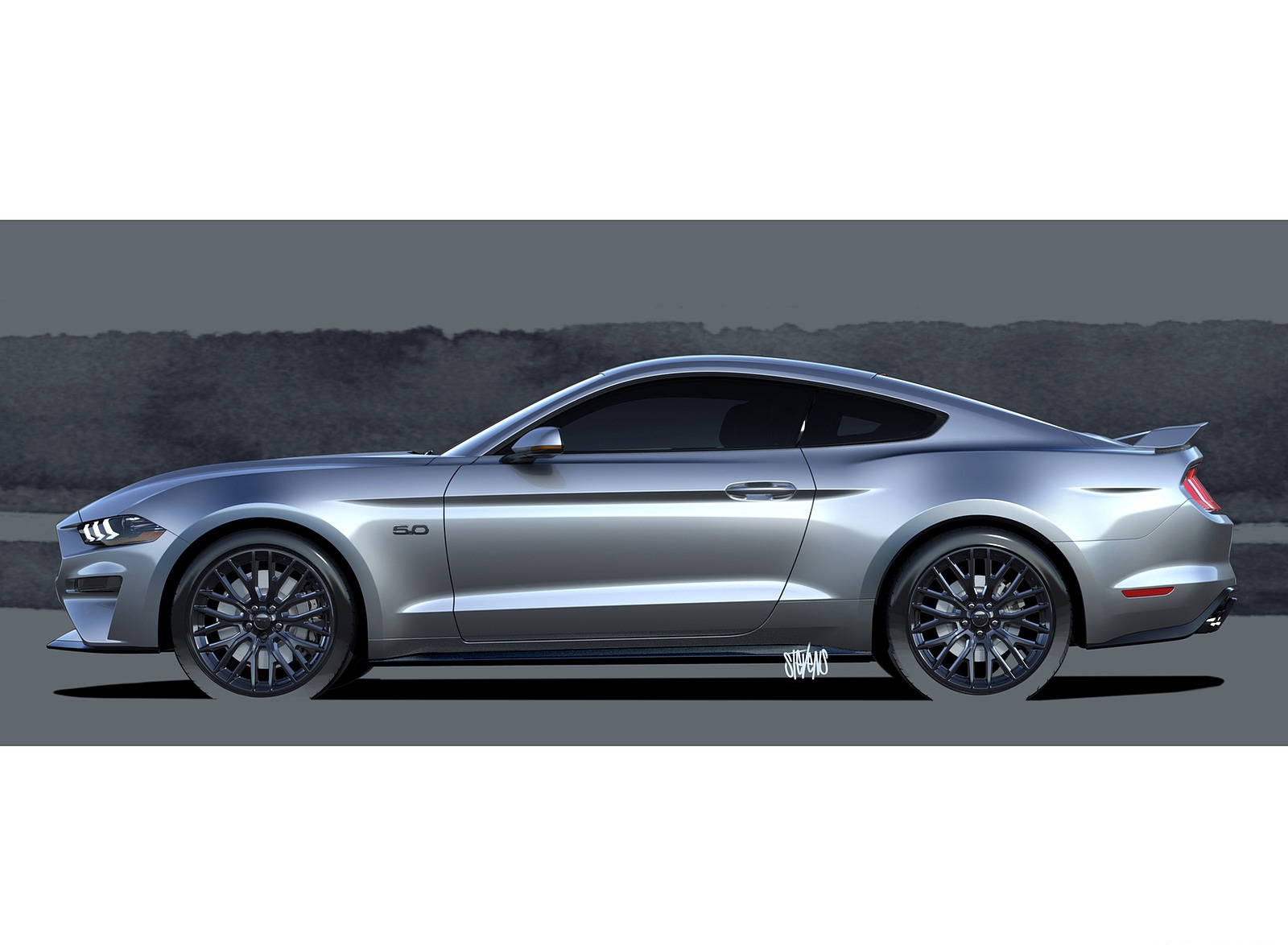 2018 Ford Mustang V8 GT Design Sketch Wallpapers #18 of 25