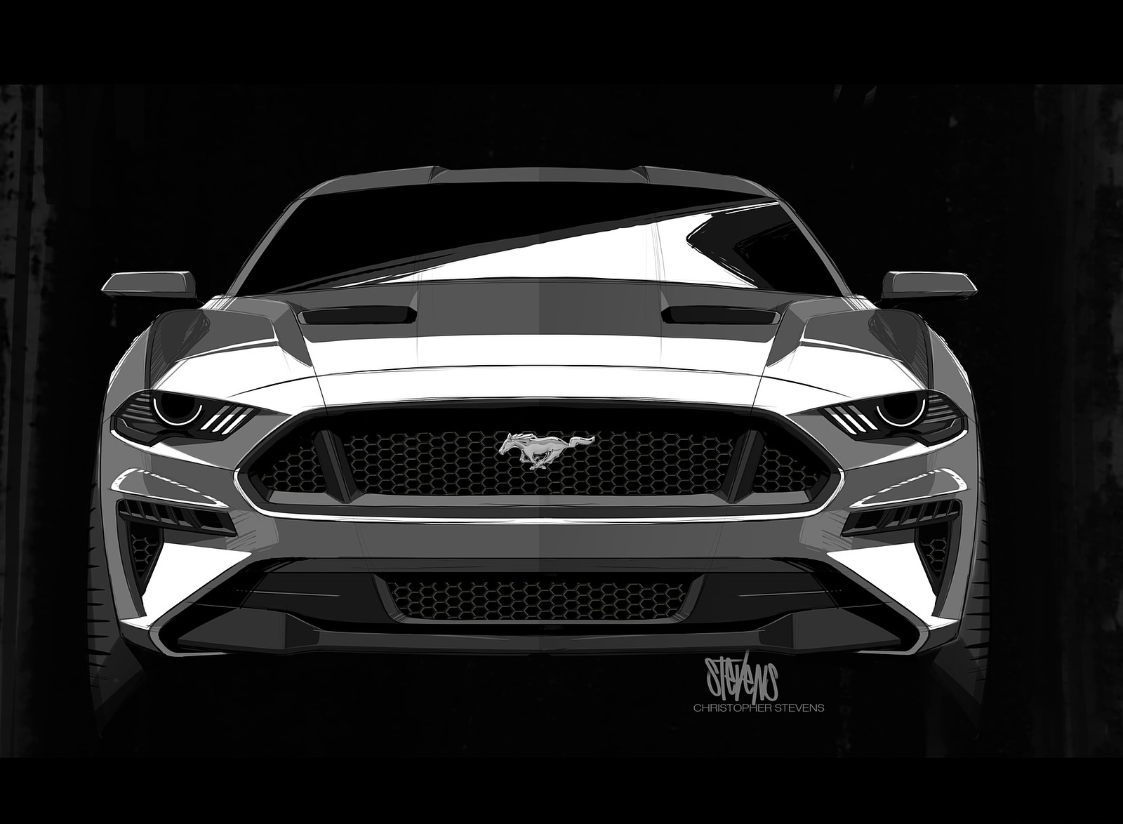 2018 Ford Mustang V8 GT Design Sketch Wallpapers #20 of 25