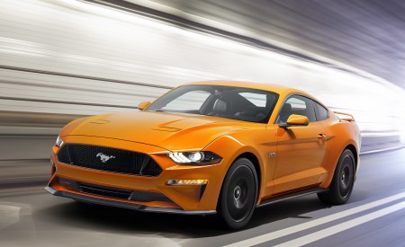 2018 Ford Mustang V8 GT with Performance Package (Color: Orange Fury) Front Three-Quarter Wallpapers 450x275 (1)