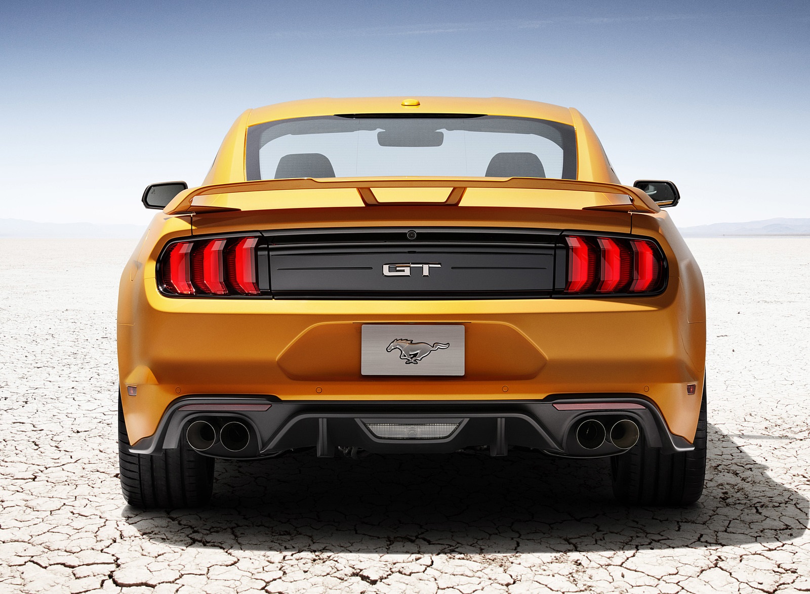 2018 Ford Mustang V8 GT with Performance Package (Color: Orange Fury) Rear Wallpapers #6 of 25