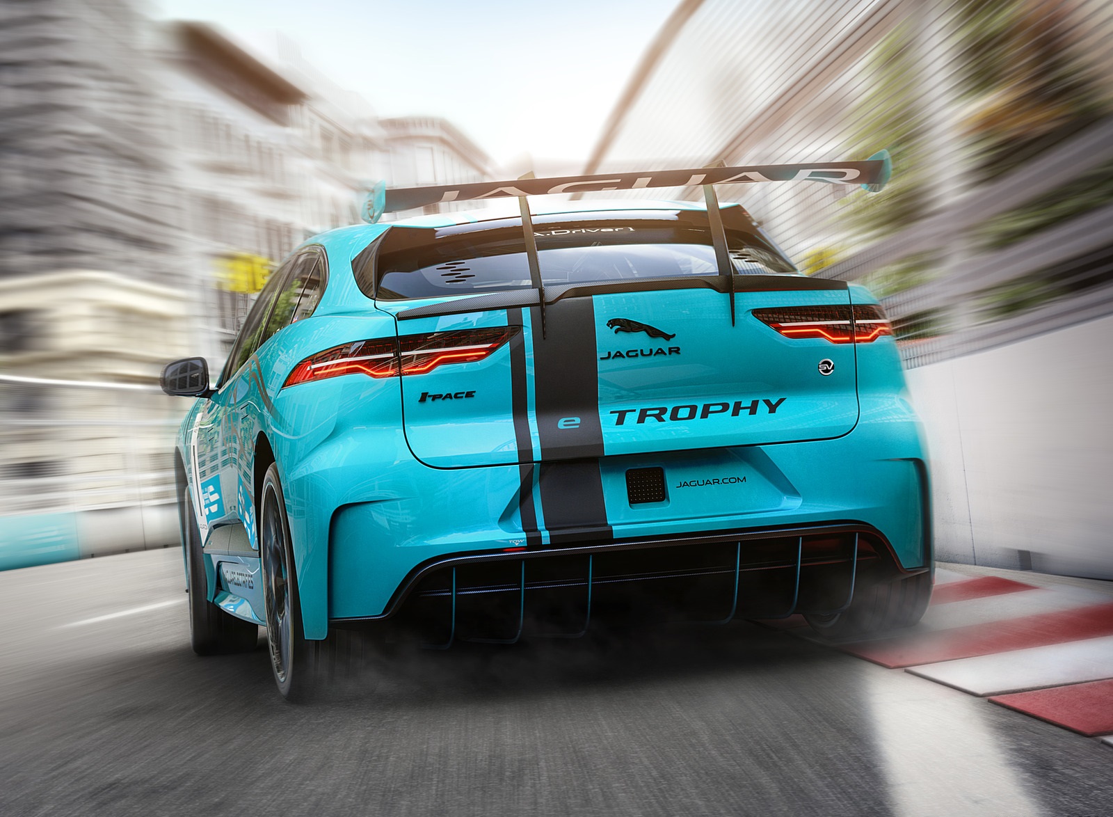 2018 Jaguar I-PACE eTROPHY Racecar Rear Wallpapers (3)