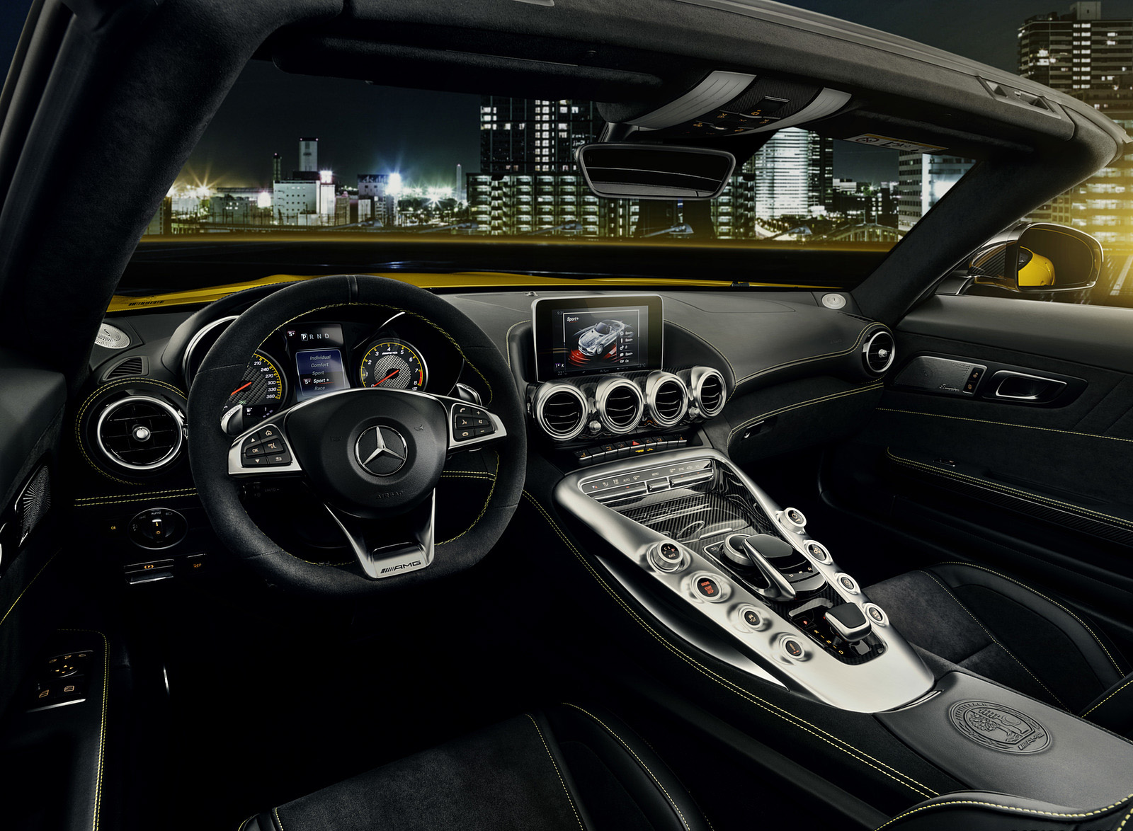 2019 Mercedes-AMG GT S Roadster (Color: Solarbeam) Interior Wallpapers (5)