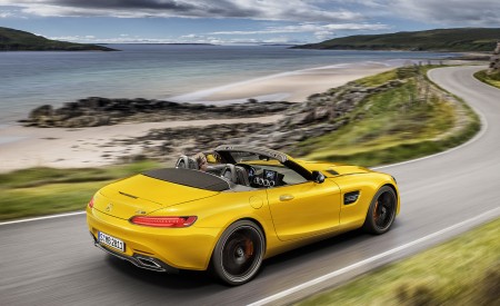 2019 Mercedes-AMG GT S Roadster (Color: Solarbeam) Rear Three-Quarter Wallpapers 450x275 (2)