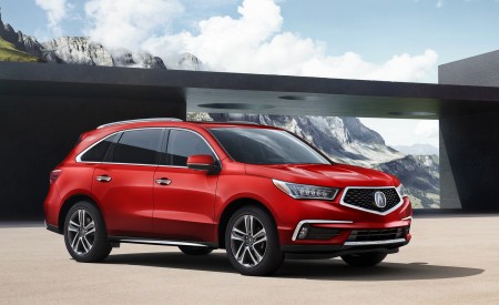 2018 Acura MDX with Advance Package (Color: San Marino Red) Front Three-Quarter Wallpapers 450x275 (5)