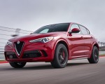 2018 Alfa Romeo Stelvio Quadrifoglio (Color: Rosso Competizione) Front Three-Quarter Wallpapers 150x120