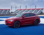 2018 Alfa Romeo Stelvio Quadrifoglio (Color: Rosso Competizione) Front Three-Quarter Wallpapers 150x120