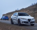 2018 Alfa Romeo Stelvio Quadrifoglio (Color: Trofeo White) Front Three-Quarter Wallpapers 150x120