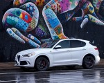 2018 Alfa Romeo Stelvio Quadrifoglio (Color: Trofeo White) Side Wallpapers 150x120