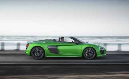 2018 Audi R8 Spyder V10 plus (Color: Micrommata Green) Side Wallpapers 450x275 (2)