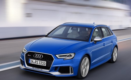 2018 Audi RS 3 Sportback (Color: Ara Blue) Front Three-Quarter Wallpapers 450x275 (1)