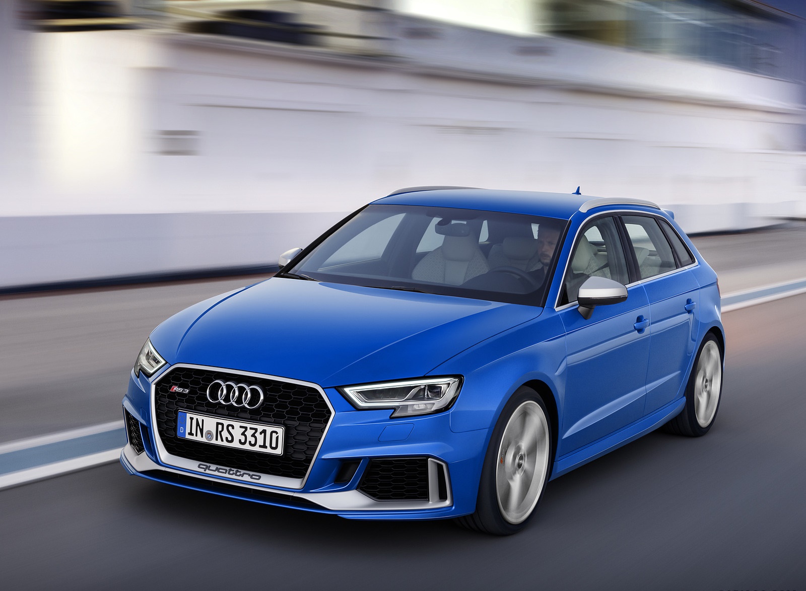 2018 Audi RS 3 Sportback (Color: Ara Blue) Front Three-Quarter Wallpapers #1 of 51