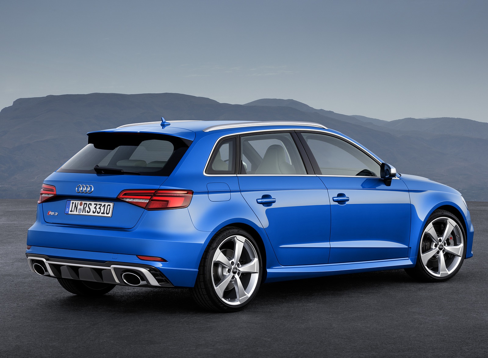 2018 Audi RS 3 Sportback (Color: Ara Blue) Rear Three-Quarter Wallpapers #8 of 51