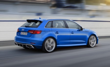 2018 Audi RS 3 Sportback (Color: Ara Blue) Rear Three-Quarter Wallpapers 450x275 (3)