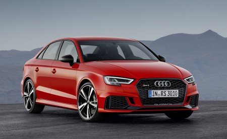 2018 Audi RS3 Sedan (Color: Catalunya Red) Front Three-Quarter Wallpapers 450x275 (6)