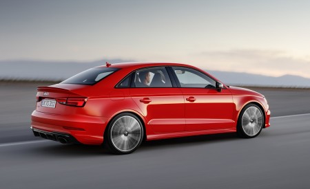 2018 Audi RS3 Sedan (Color: Catalunya Red) Rear Three-Quarter Wallpapers 450x275 (3)