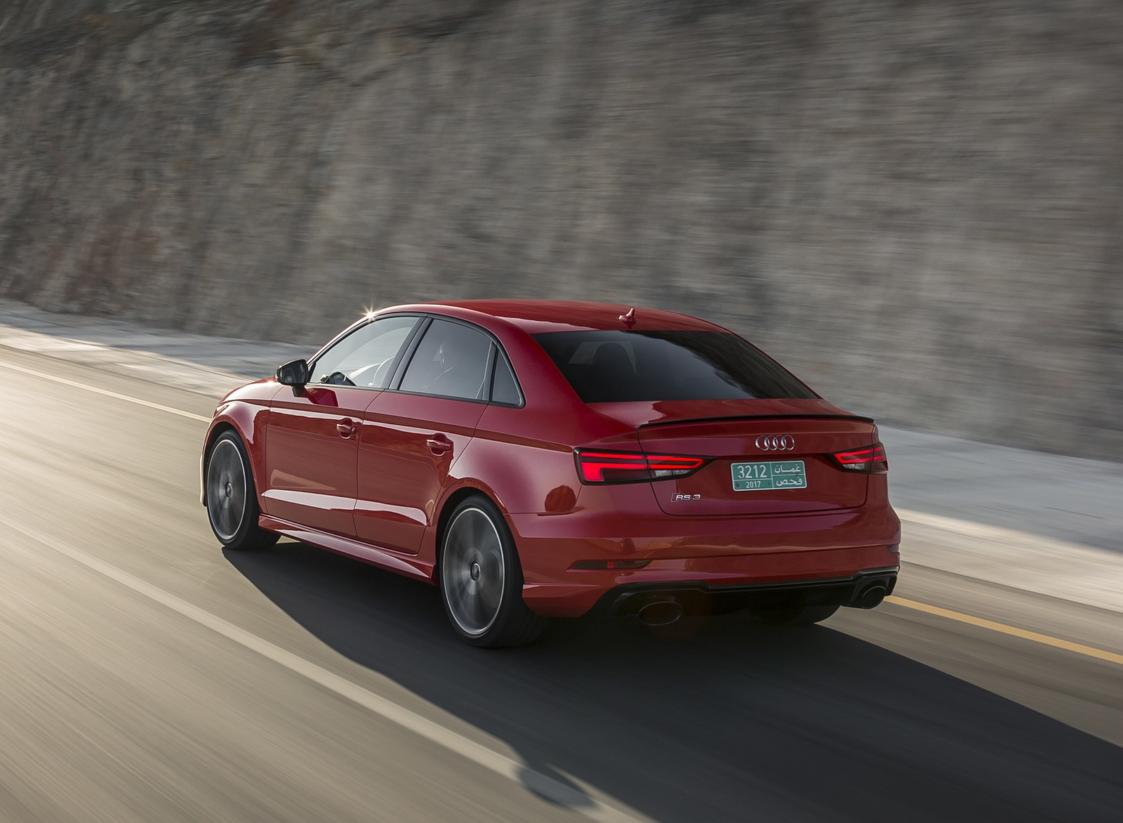 2018 Audi RS3 Sedan (Color: Misano Red) Rear Three-Quarter Wallpapers #44 of 56