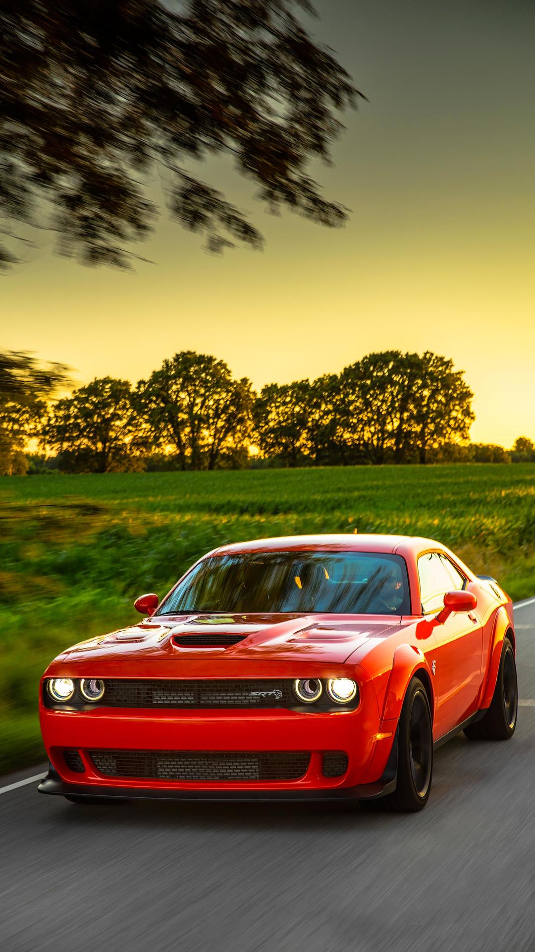 2018 Dodge Challenger SRT Hellcat Widebody (Color: Go Mango) Front Wallpapers #56 of 108