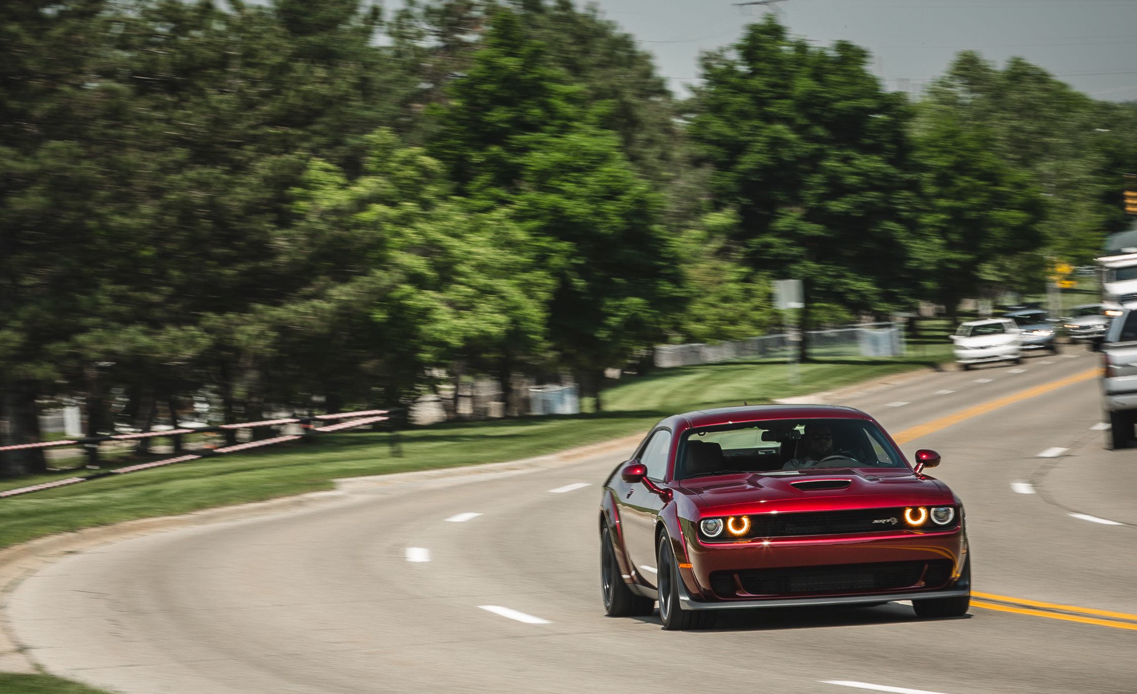 2018 Dodge Challenger SRT Hellcat Widebody (Color: Octane Red) Front Wallpapers (9)