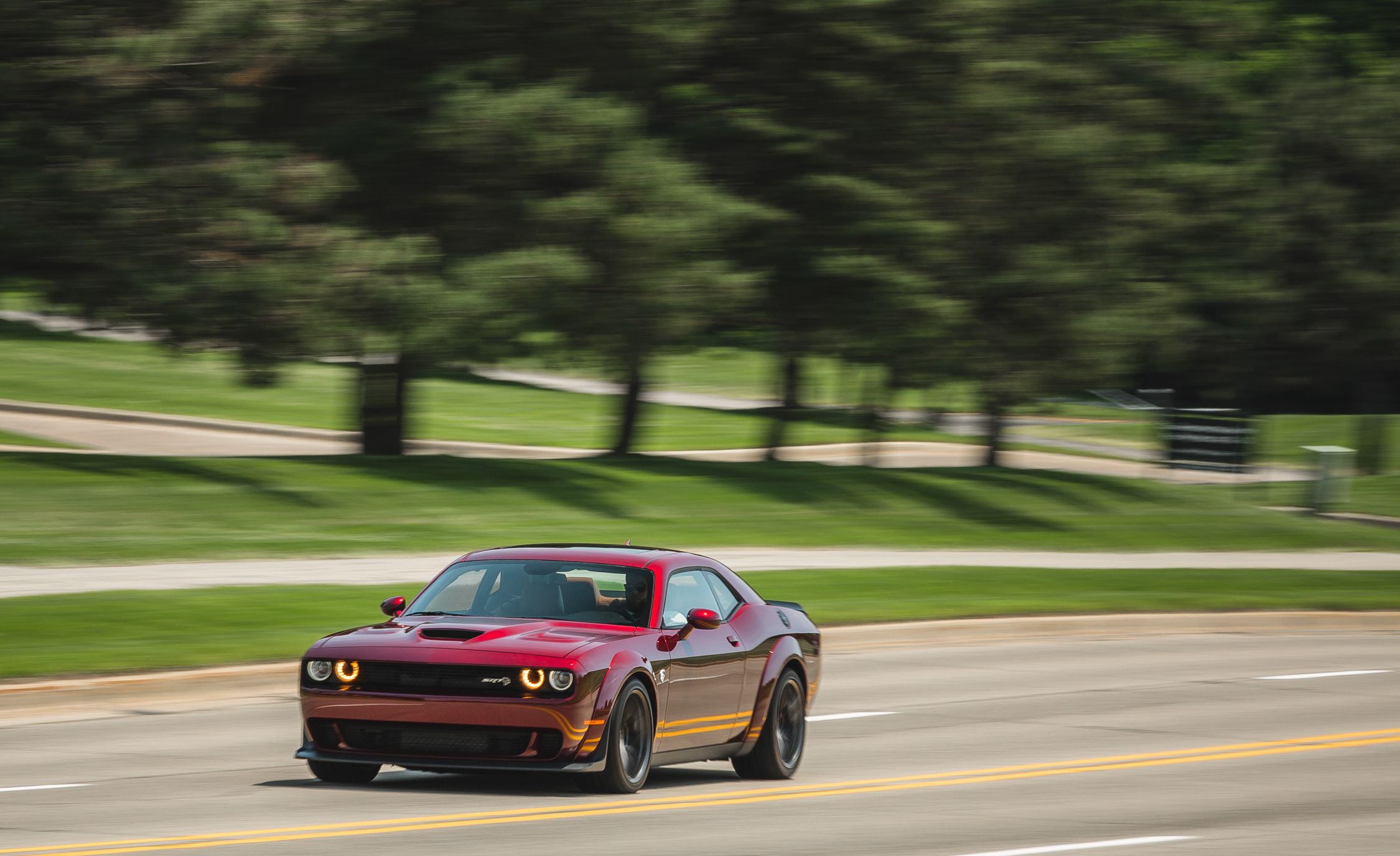 2018 Dodge Challenger SRT Hellcat Widebody (Color: Octane Red) Front Wallpapers (3)
