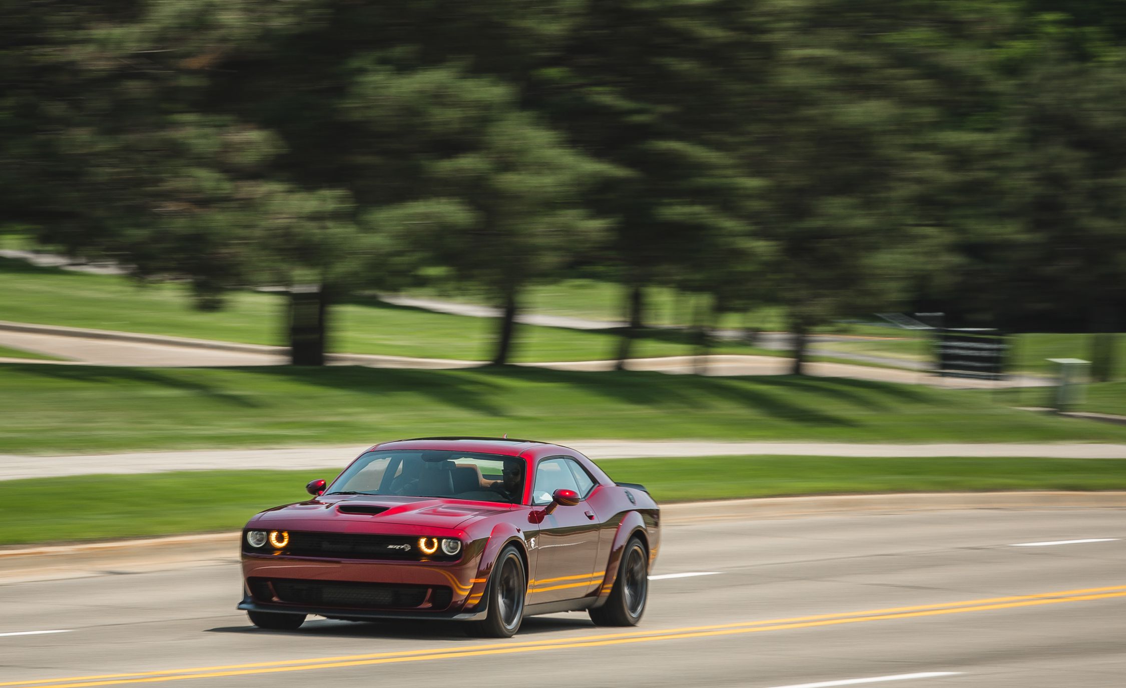 2018 Dodge Challenger SRT Hellcat Widebody (Color: Octane Red) Front Wallpapers (3)