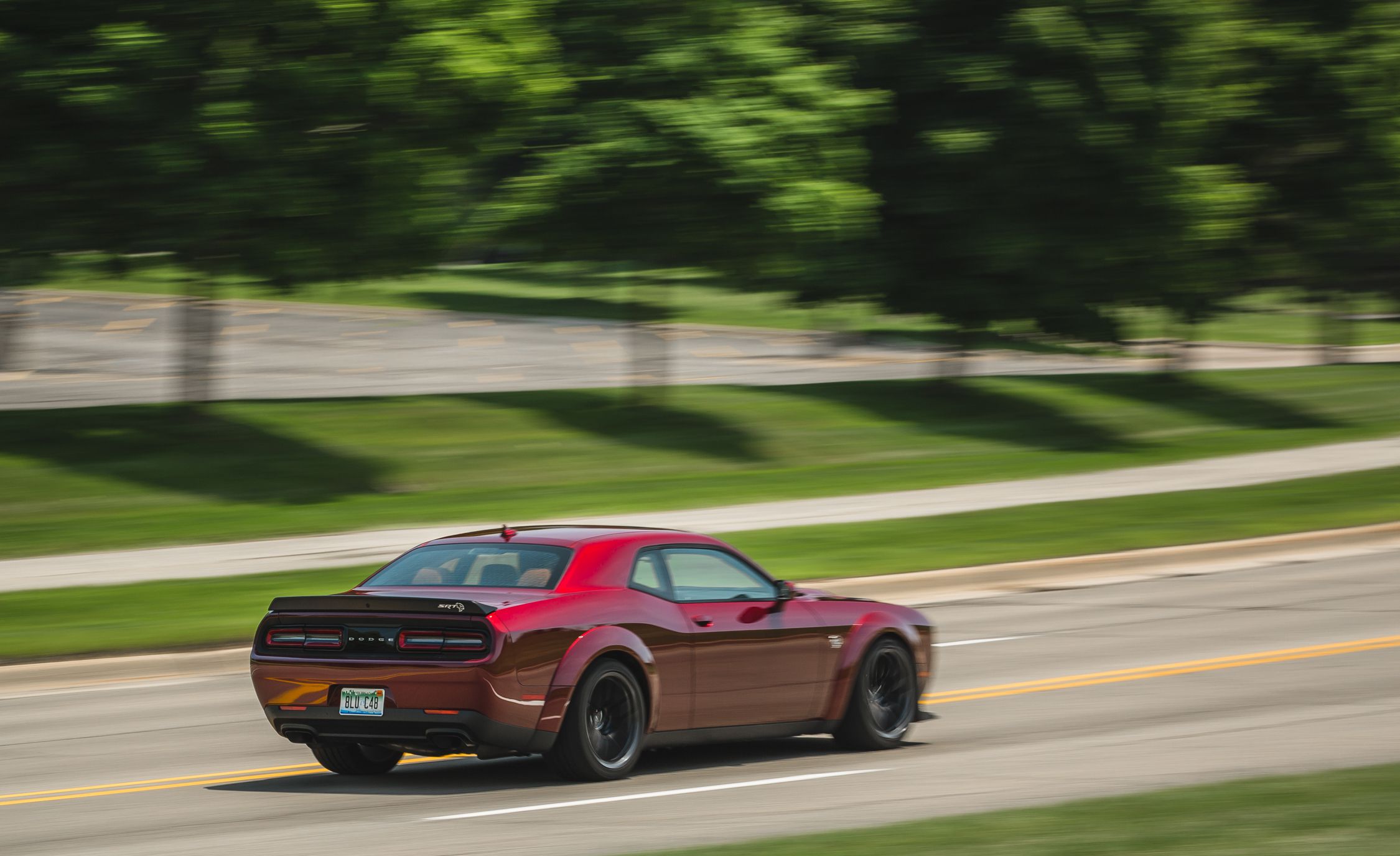 2018 Dodge Challenger SRT Hellcat Widebody (Color: Octane Red) Rear Wallpapers (5)