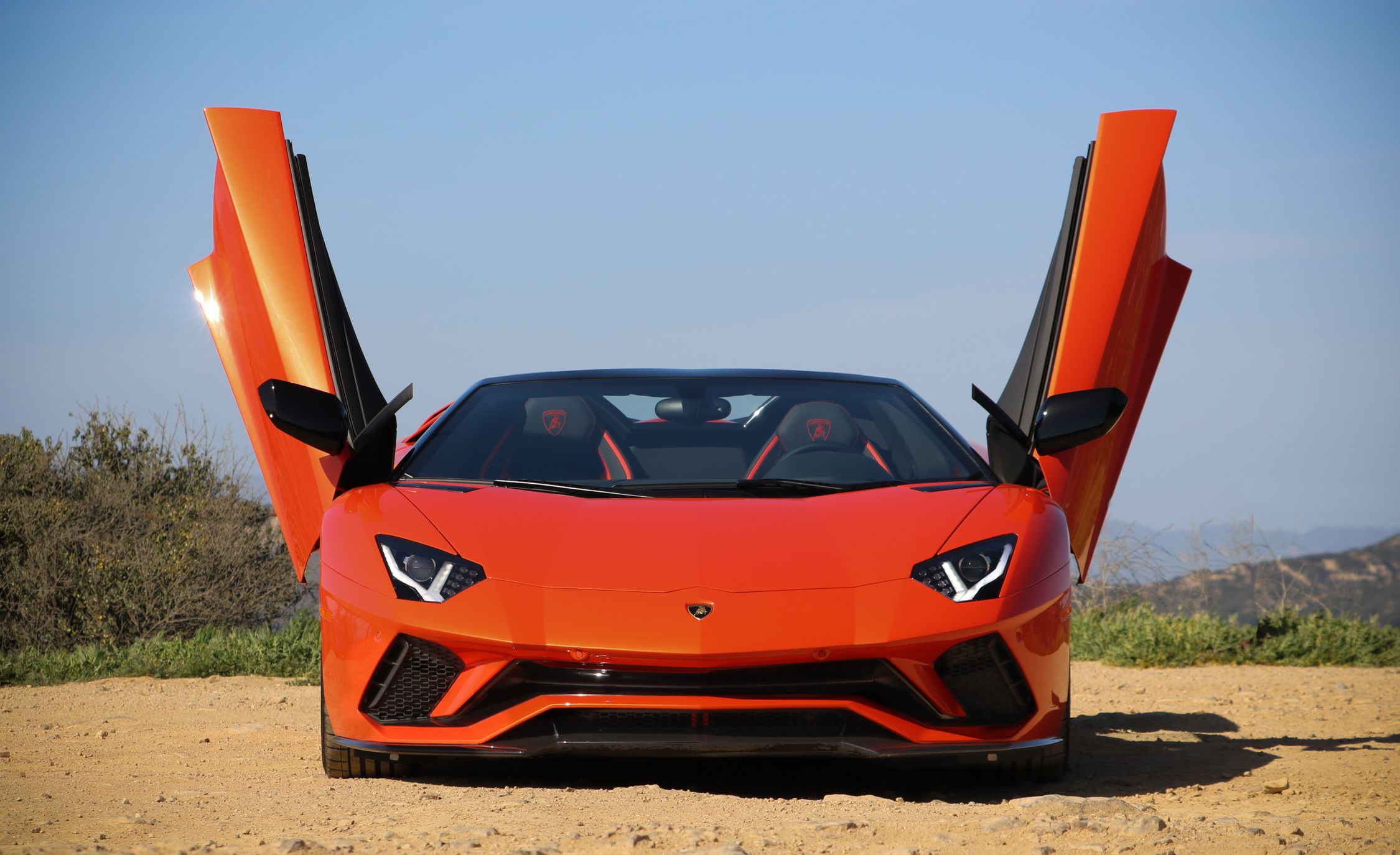 2018 Lamborghini Aventador S Roadster Doors Up Detail Wallpapers (8)