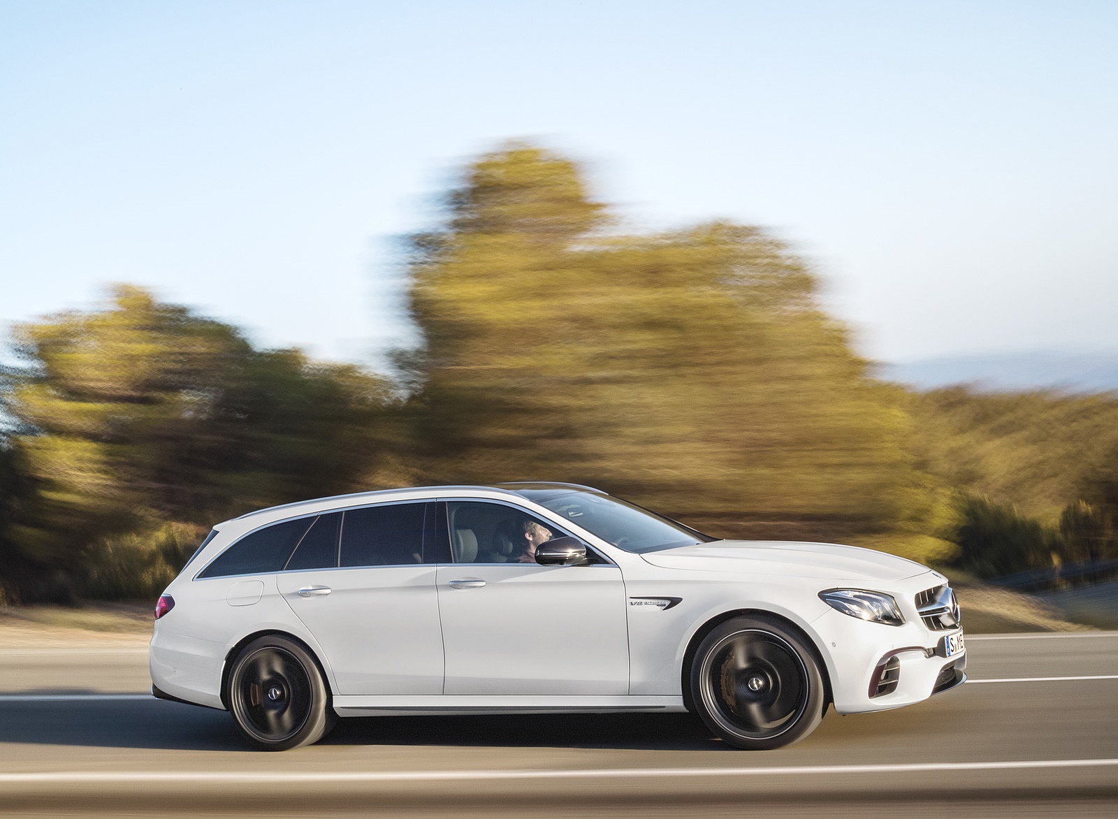 2018 Mercedes-AMG E63 S Wagon 4MATIC+ (Color: Diamond White) Side Wallpapers #26 of 37