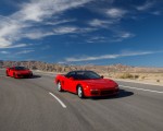 2019 Acura NSX (Color: Curva Red) and 1990 Acura NSX Front Three-Quarter Wallpapers 150x120