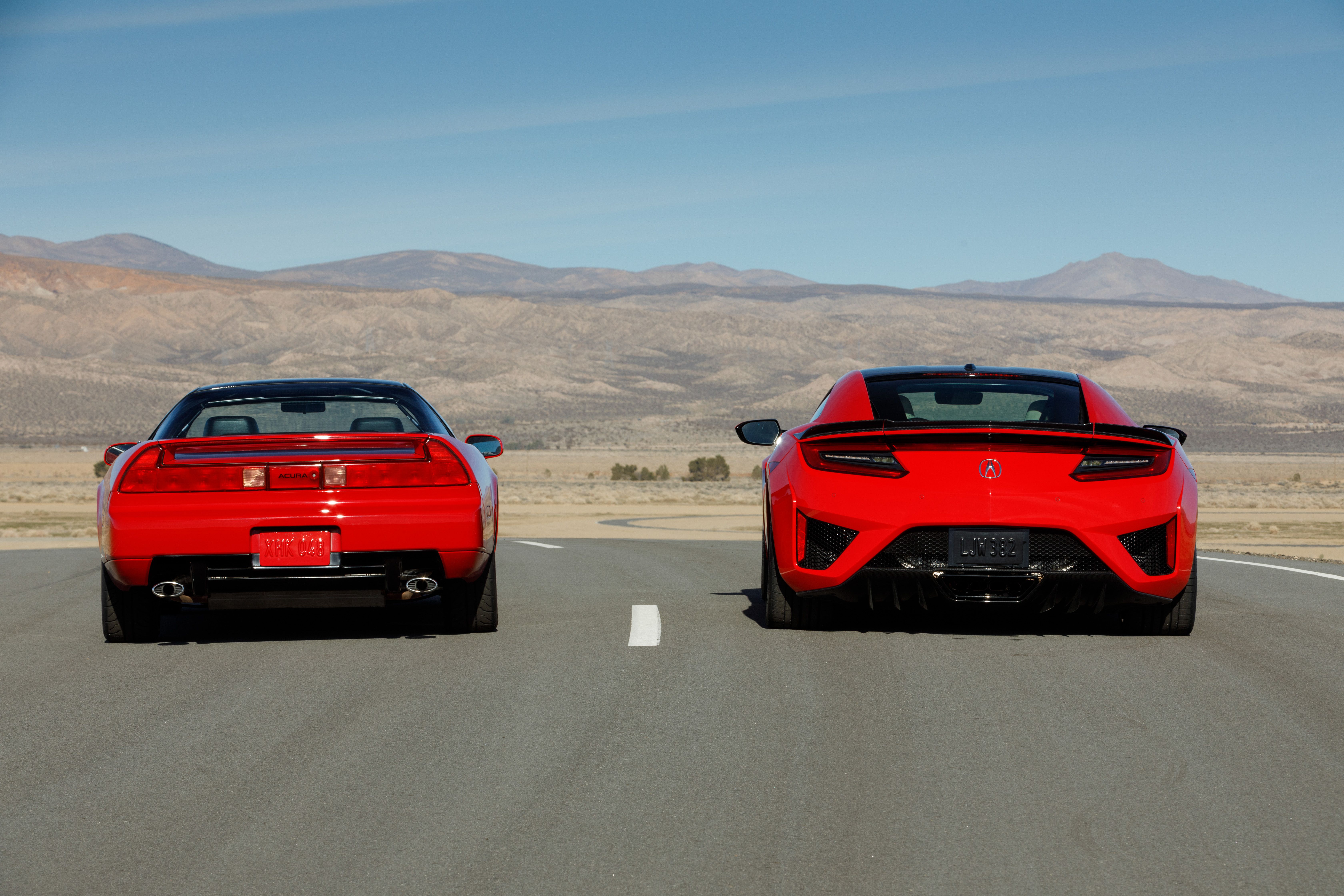 2019 Acura NSX (Color: Curva Red) and 1990 Acura NSX Rear Wallpapers #9 of 112