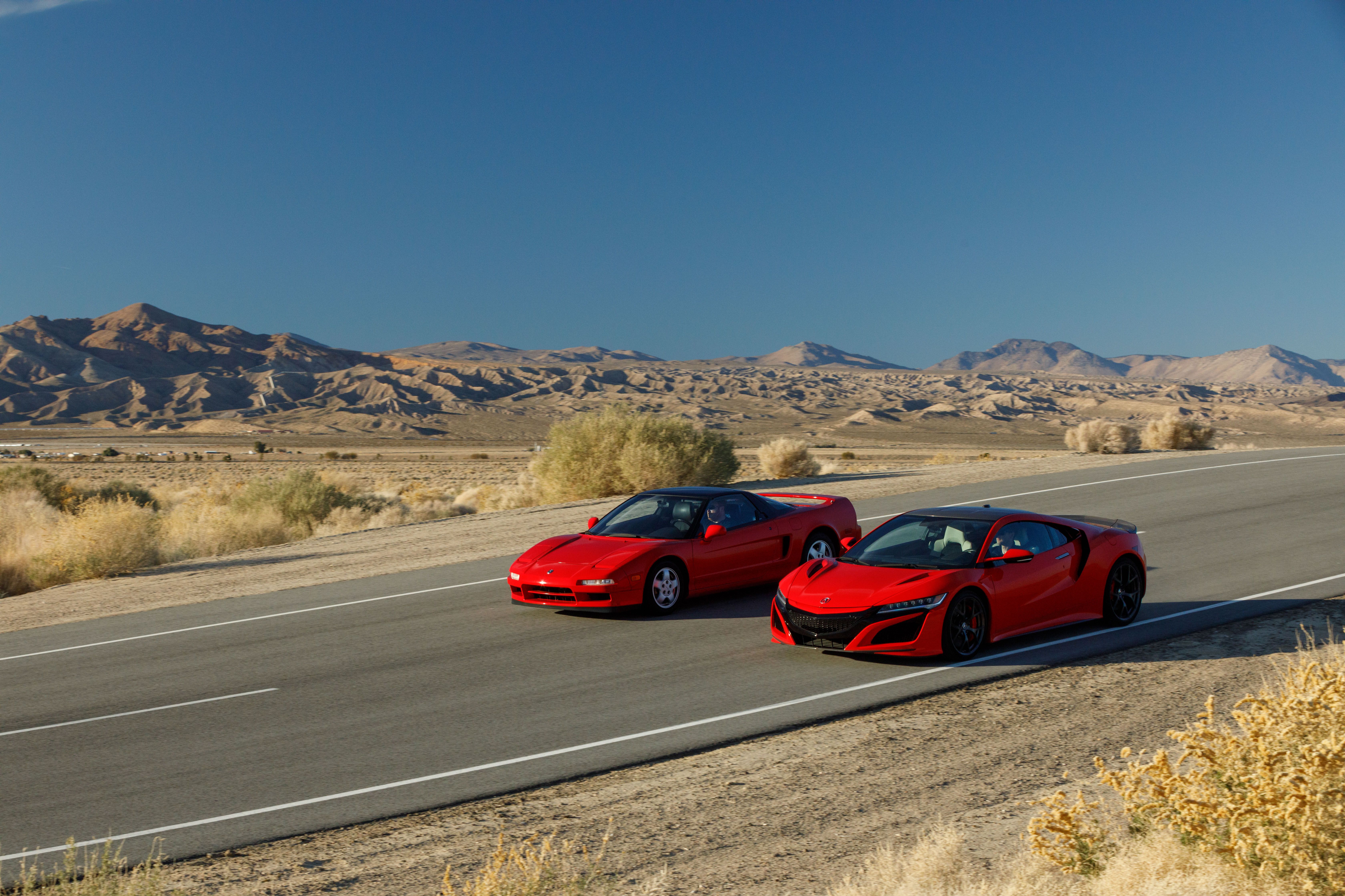 2019 Acura NSX (Color: Curva Red) and 1990 Acura NSX Side Wallpapers (5)