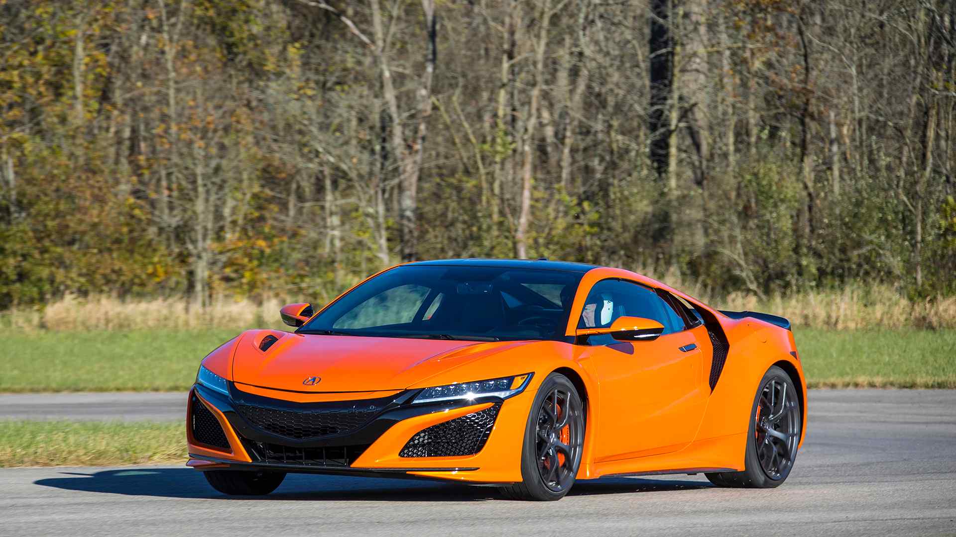 2019 Acura NSX (Color: Thermal Orange Pearl) Front Three-Quarter Wallpapers #23 of 112