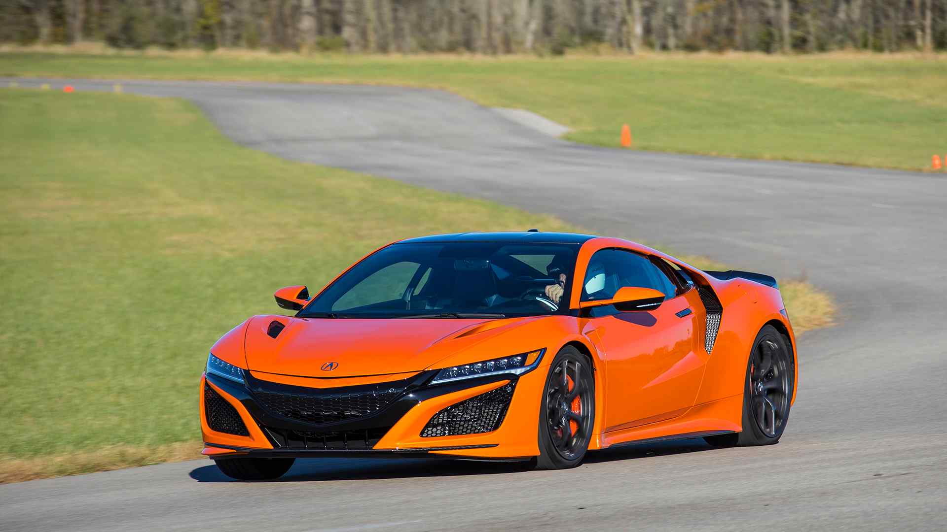 2019 Acura NSX (Color: Thermal Orange Pearl) Front Three-Quarter Wallpapers #24 of 112
