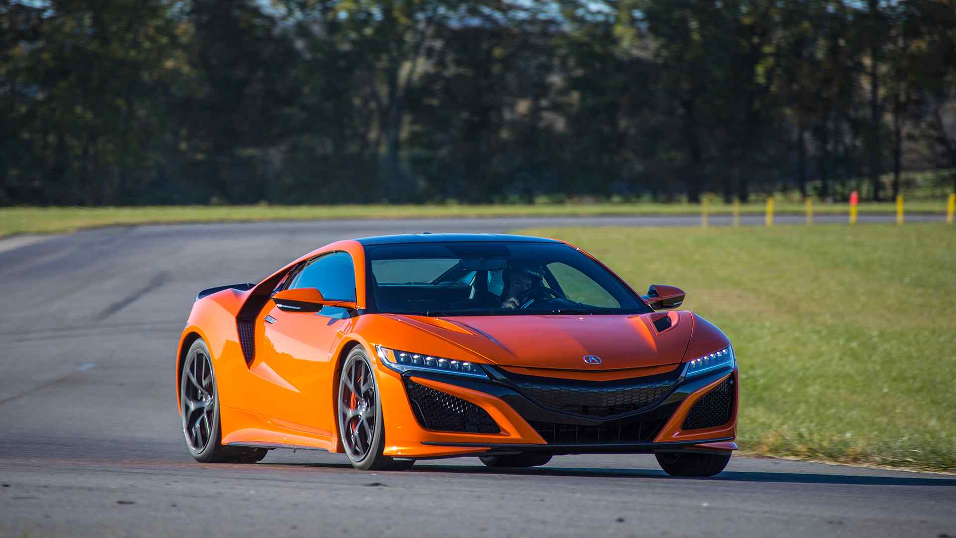 2019 Acura NSX (Color: Thermal Orange Pearl) Front Three-Quarter Wallpapers #17 of 112