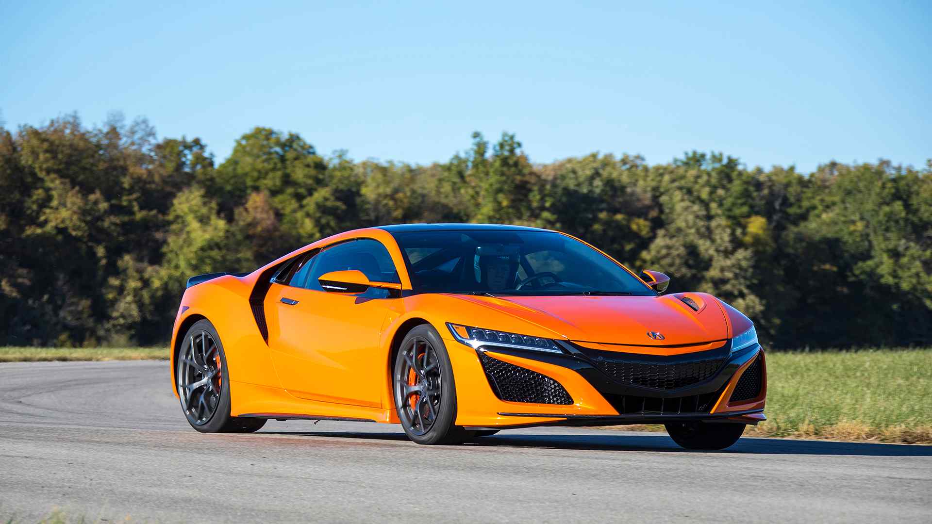 2019 Acura NSX (Color: Thermal Orange Pearl) Front Three-Quarter Wallpapers #25 of 112
