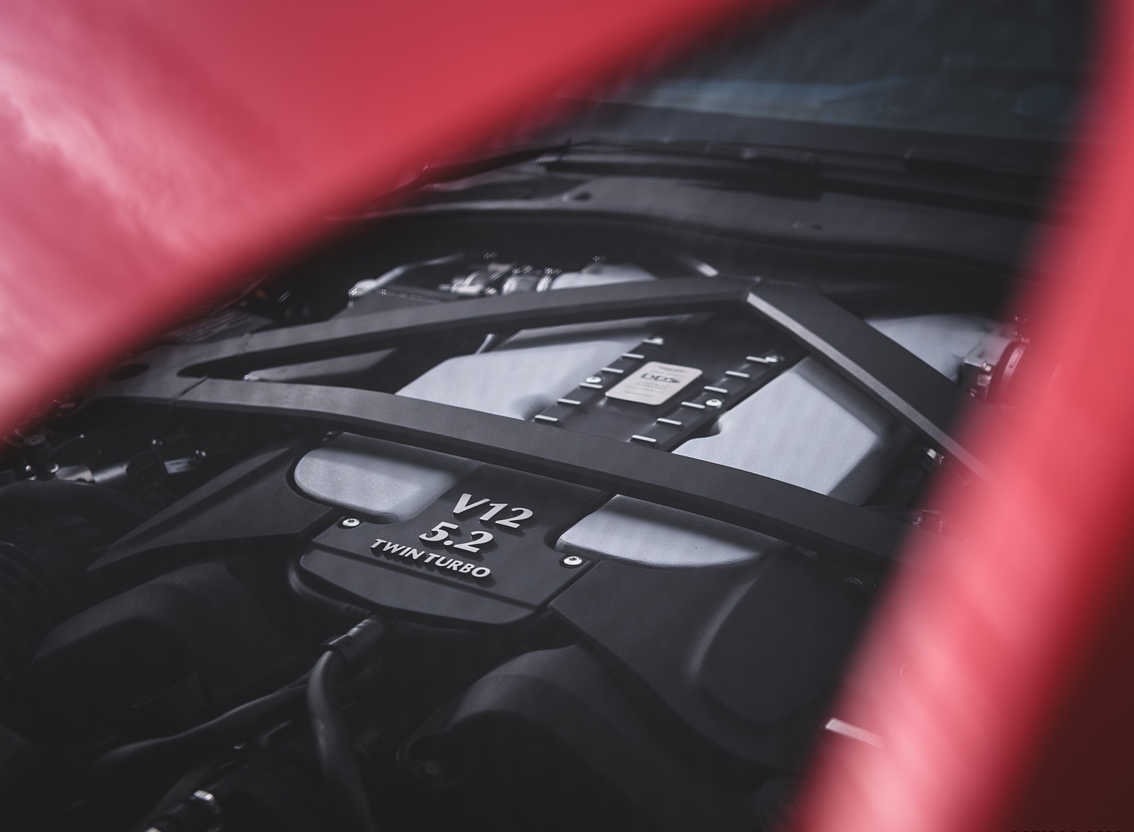2019 Aston Martin DBS Superleggera (Color: Hyper Red) Engine Wallpapers #46 of 114