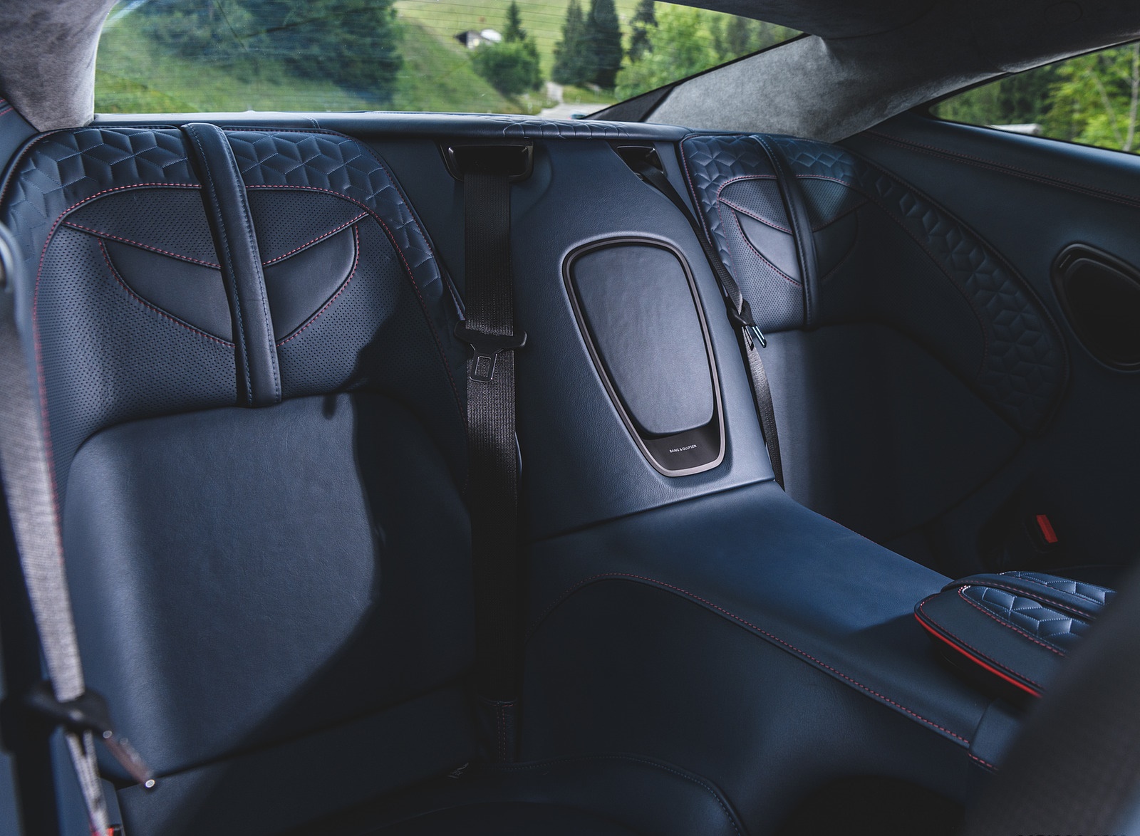 2019 Aston Martin DBS Superleggera (Color: Hyper Red) Interior Rear Seats Wallpapers #51 of 114