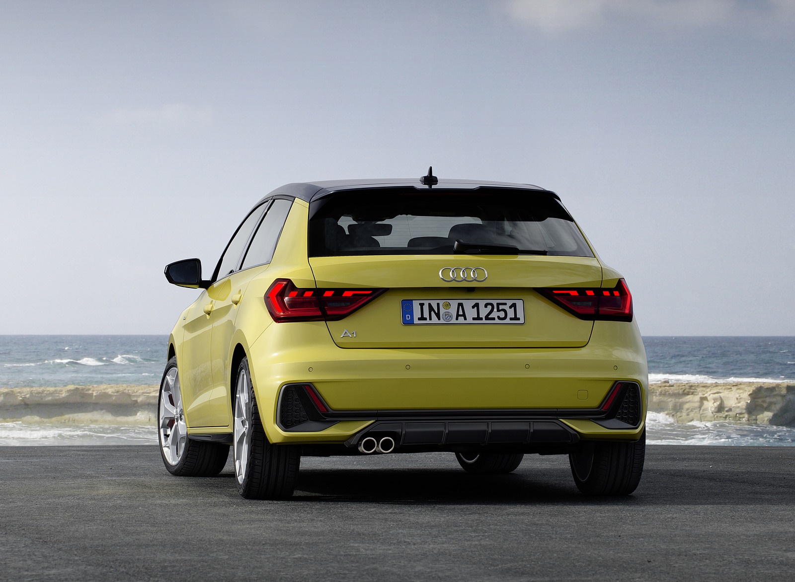 2019 Audi A1 Sportback (Color: Python Yellow) Rear Wallpapers #20 of 31