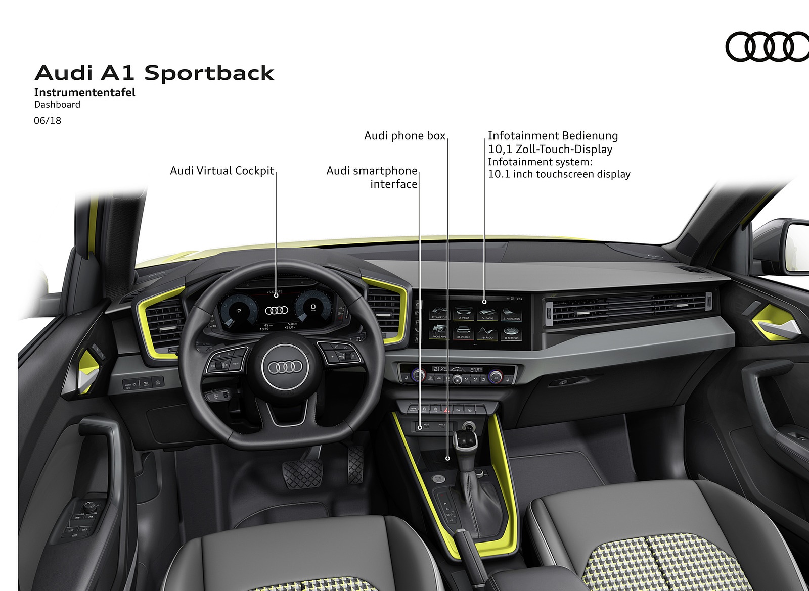 2019 Audi A1 Sportback Dashboard Wallpapers #30 of 31