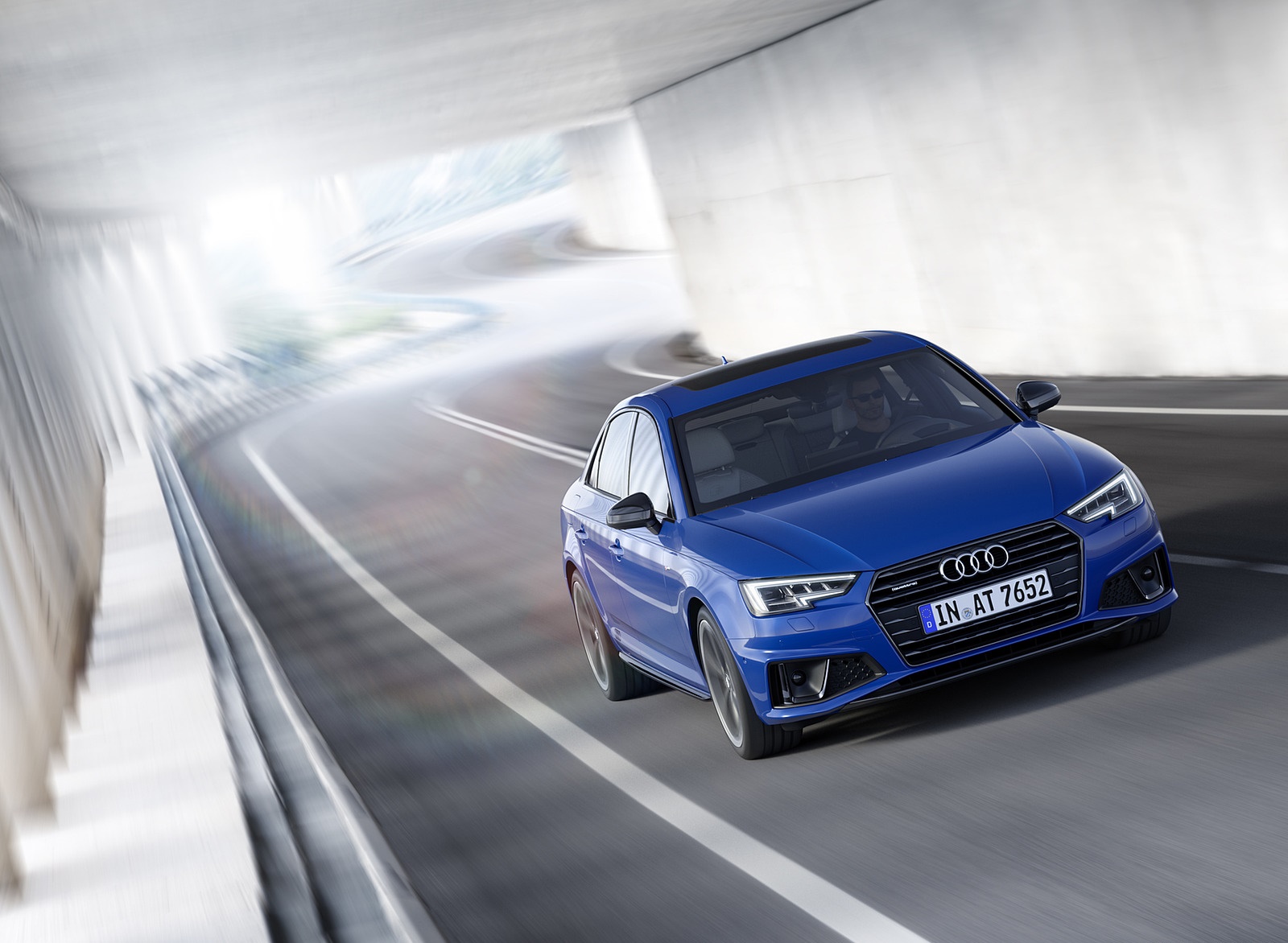 2019 Audi A4 (Color: Ascari Blue) Front Wallpapers #22 of 35